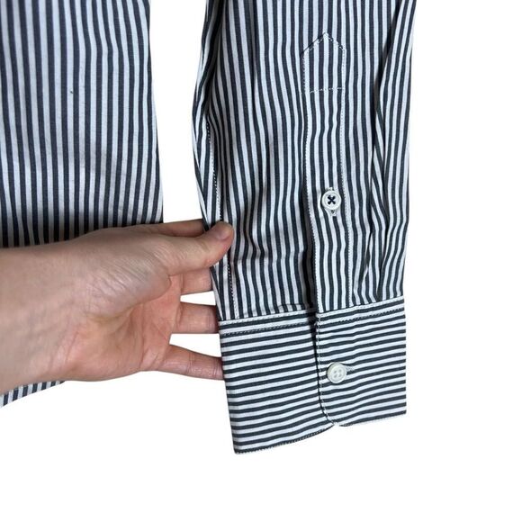 NWT! J. Crew black & white striped button down shirt - Picture 6 of 8